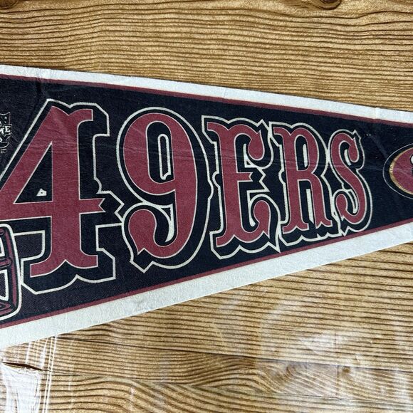 Vintage San Francisco 49ERS Felt Pennant WinCraft Sports Edition #3 NFL Football - Picture 5 of 13